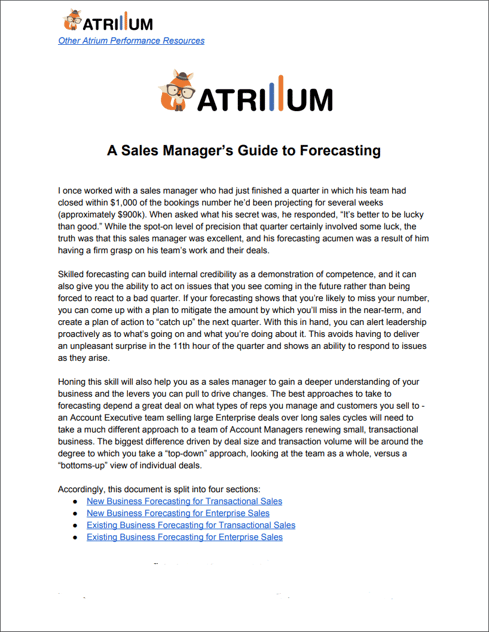 Sales Managers Forecasting Guide Preview