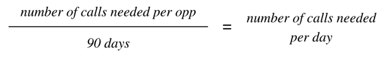 Number of calls needed per day